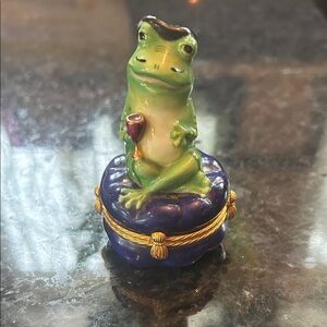 Franklin Mint Francois Frog Trinket Box